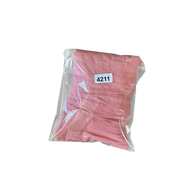 La Naturelle Pure Linen Pop Over Shirt Size XS Salmon Pink Roll Tab Sleeves - Picture 3 of 3